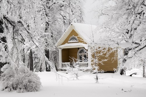 Snow Covered Home & Landscape